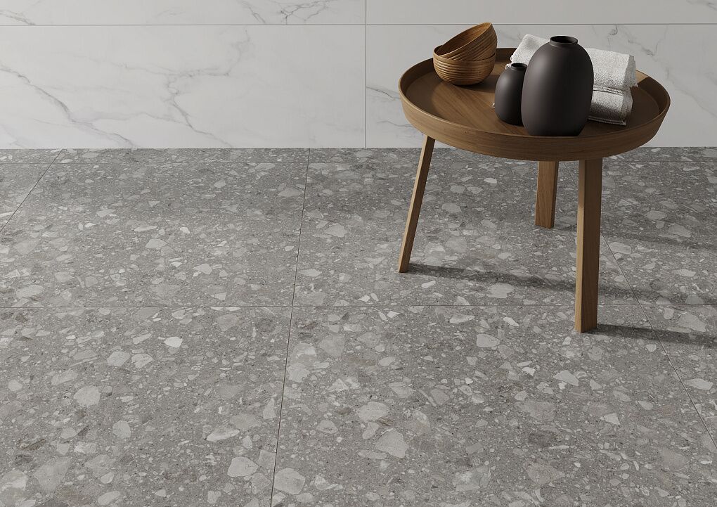Gracia Ceramica Terrazzo matt grey PG 01 600х600